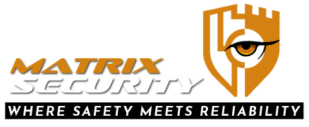 Matrix Security logo with a shield emblem and the slogan 'Where Safety Meets Reliability'.